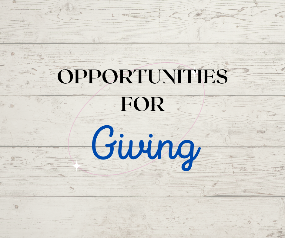 Opportunities for Giving